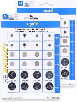 Knopfzellen Alkaline Lithium Heitech