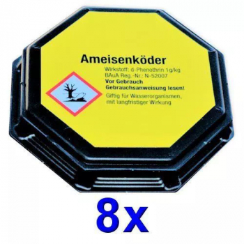 8 Stück (2x4) Ameisenköderdose Ameisenköder Box Dose Ameisenfalle Ameisen